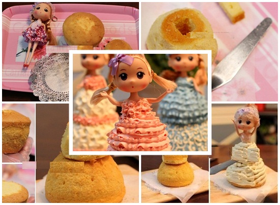 Cách làm bánh kem bánh kem barbie cho bé yêu làm quà sinh nhật hình 3